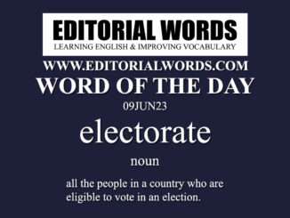 Word of the Day (electorate)-09JUN23