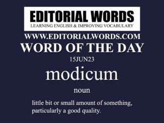 Word of the Day (modicum)-15JUN23