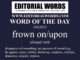Word of the Day (frown on/upon)-31MAY23