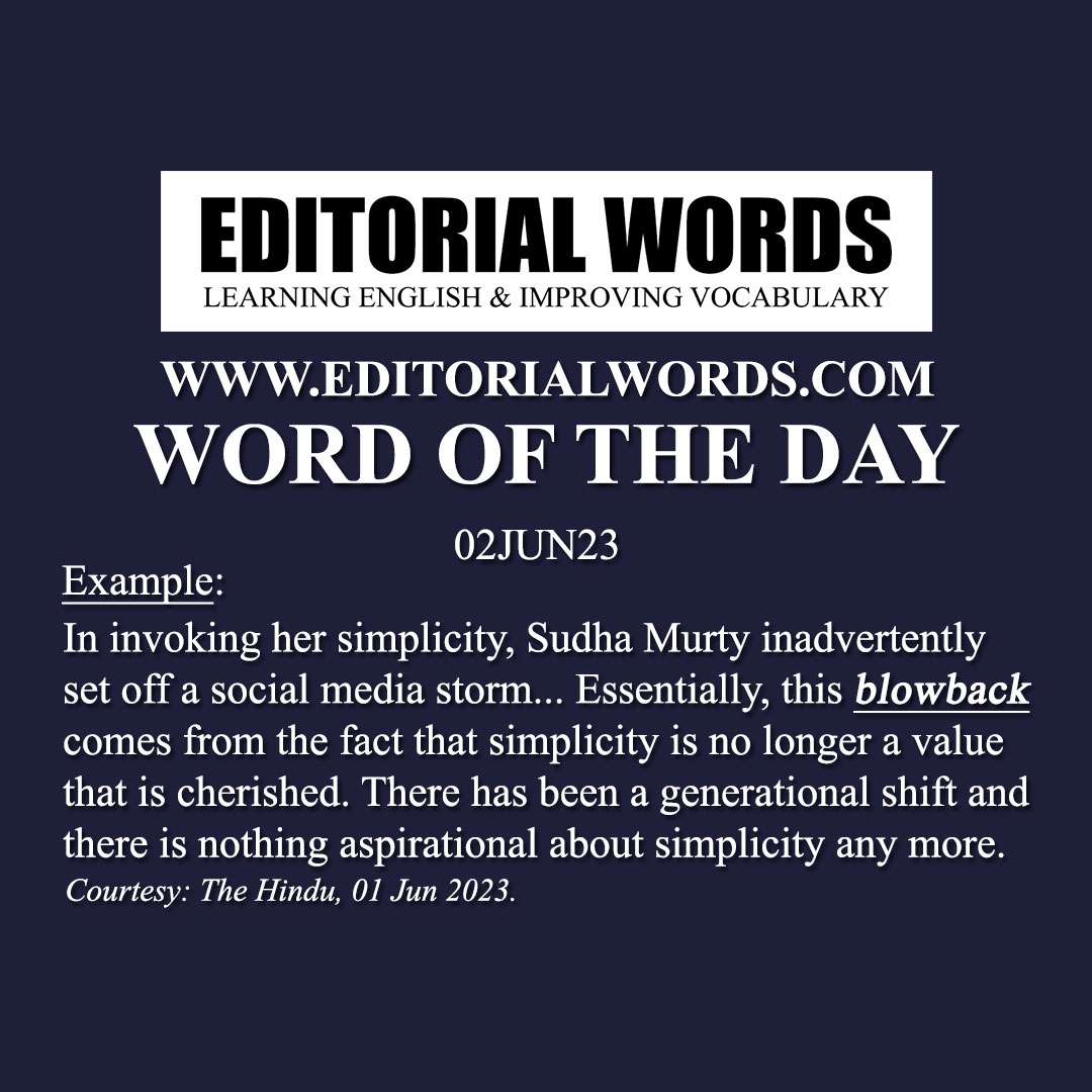 Word of the Day (blowback)-02JUN23