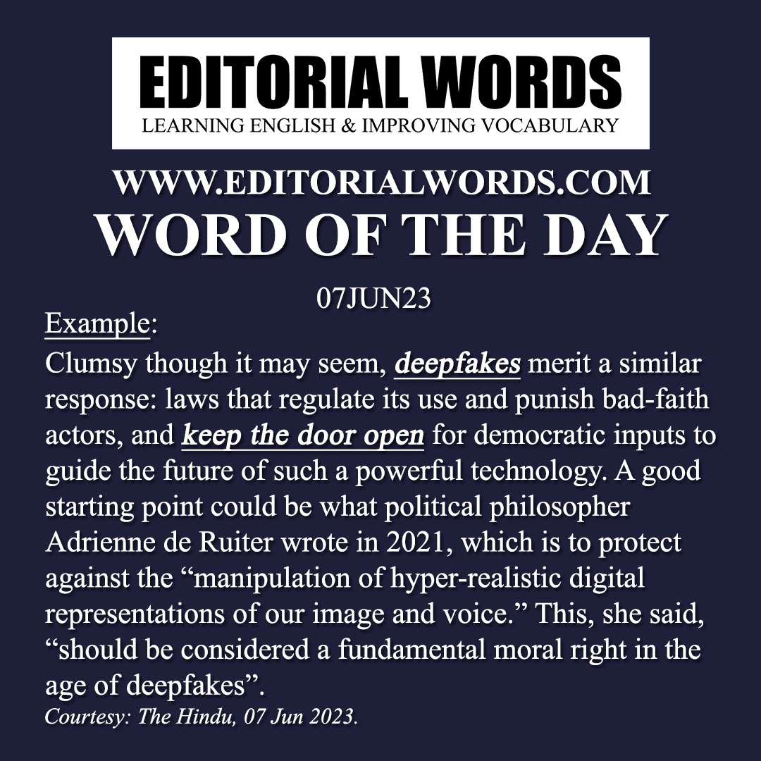 Word of the Day (deepfake)-07JUN23