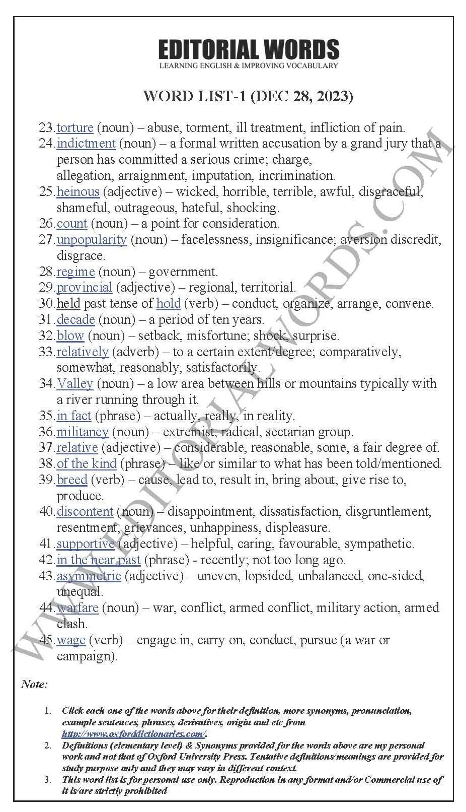 The Hindu Editorial (Unjust and unwise) – Dec 28, 2023