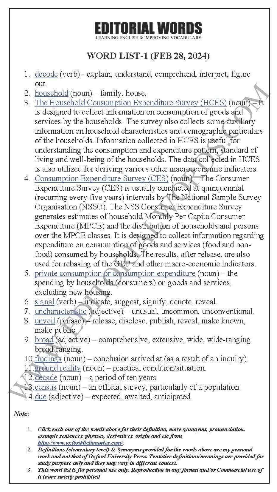 The Hindu Editorial (Decoding consumption) – Feb 28, 2024