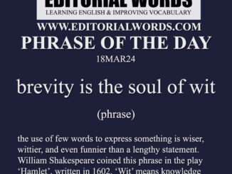 Phrase of the Day (brevity is the soul of wit)-18MAR24