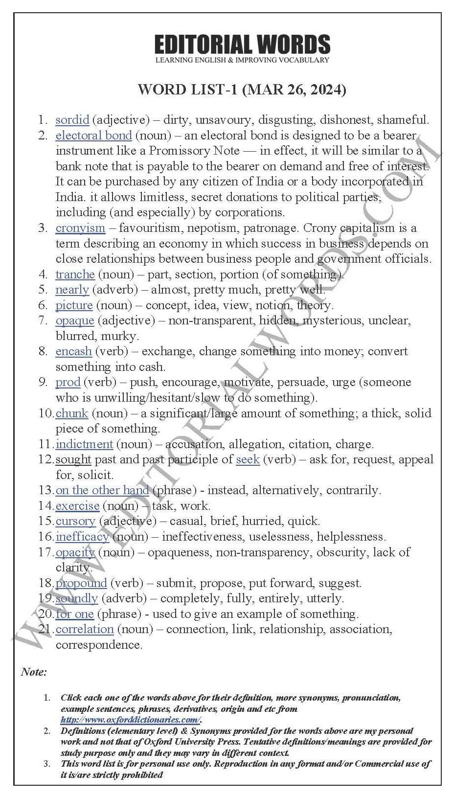 The Hindu Editorial (Sordid scheme) – Mar 26, 2024