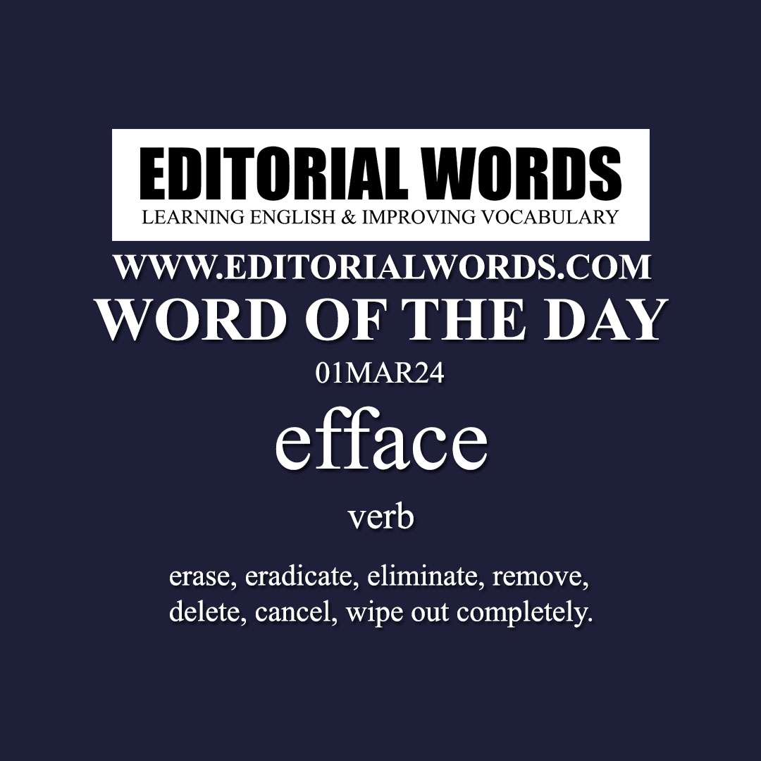 Word of the Day (efface)-01MAR24