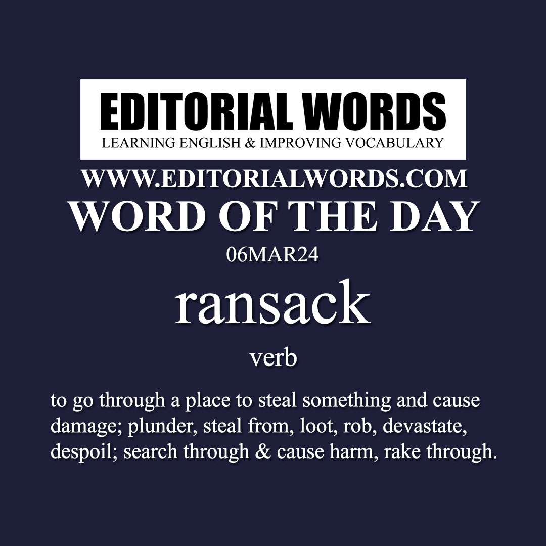 Word of the Day (ransack)-06MAR24