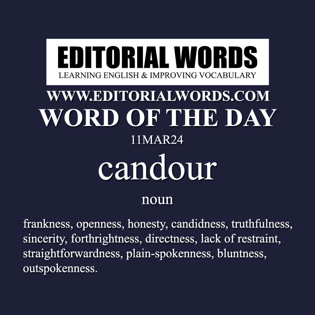 Word of the Day (candour)-11MAR24