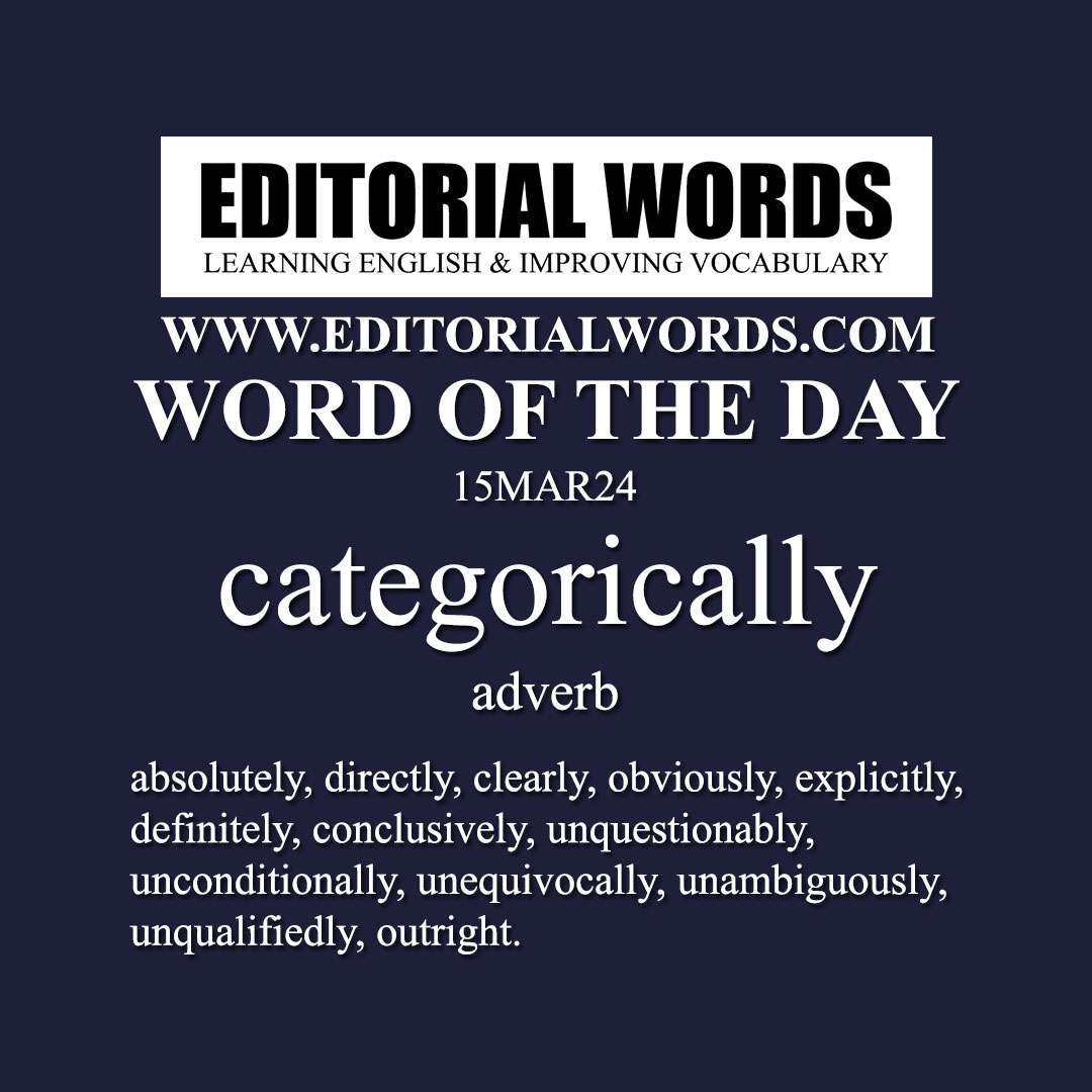 Word of the Day (categorically)-15MAR24