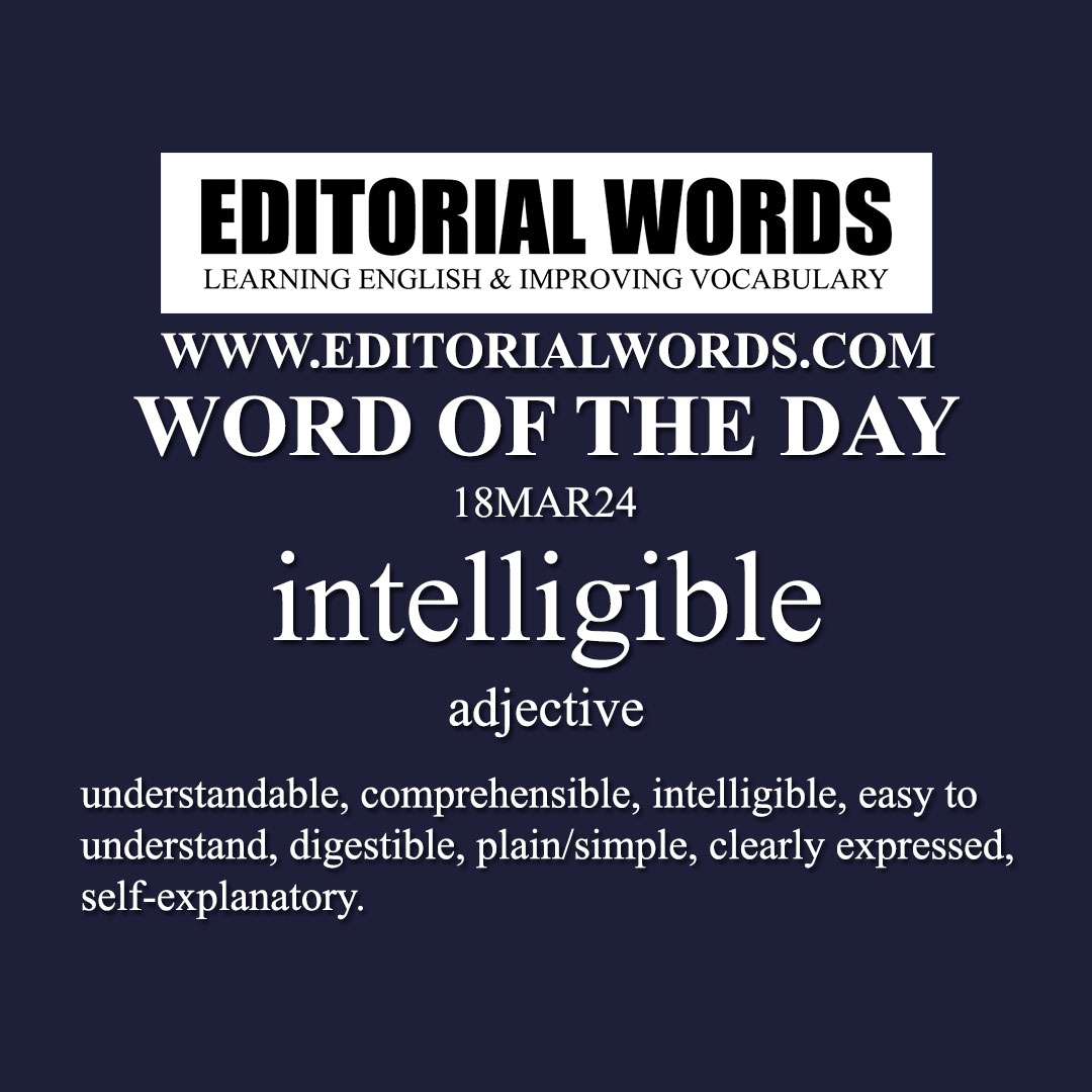 Word of the Day (intelligible)-18MAR24