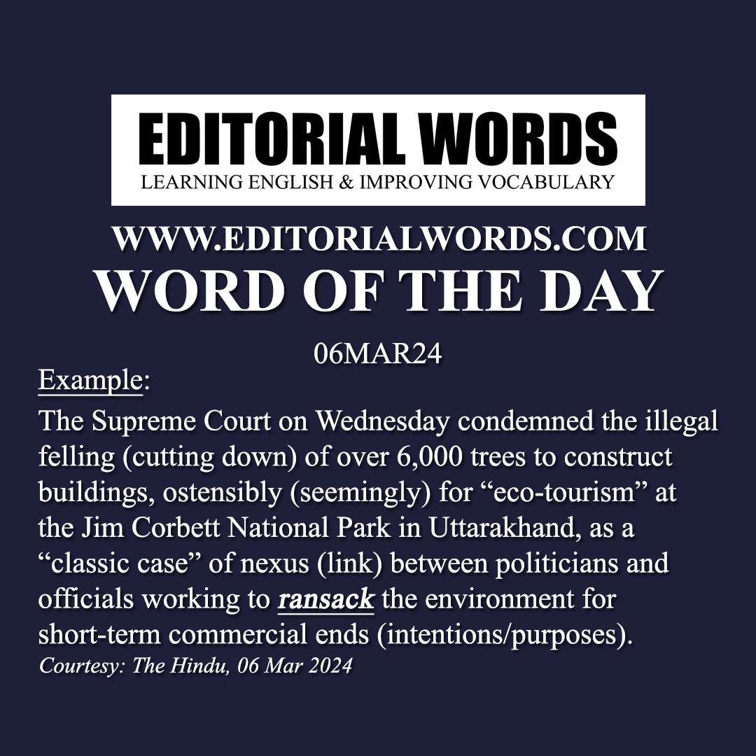 Word of the Day (ransack)-06MAR24