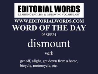 Word of the Day (dismount)-03SEP24