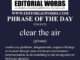 Phrase of the Day (clear the air)-15MAY25