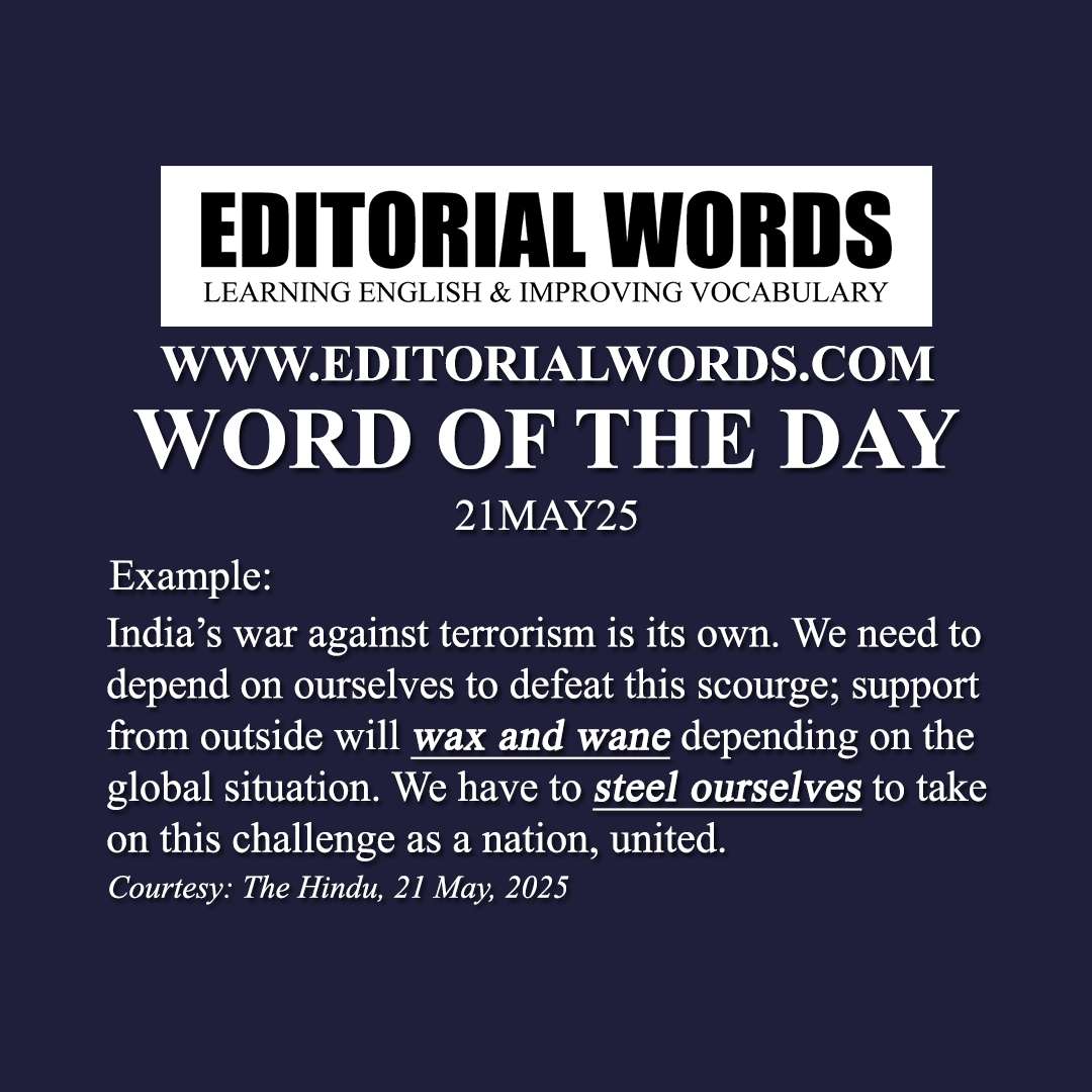 Word of the Day (steel (oneself))-21MAY25 Word of the Day (steel (oneself))-21MAY25