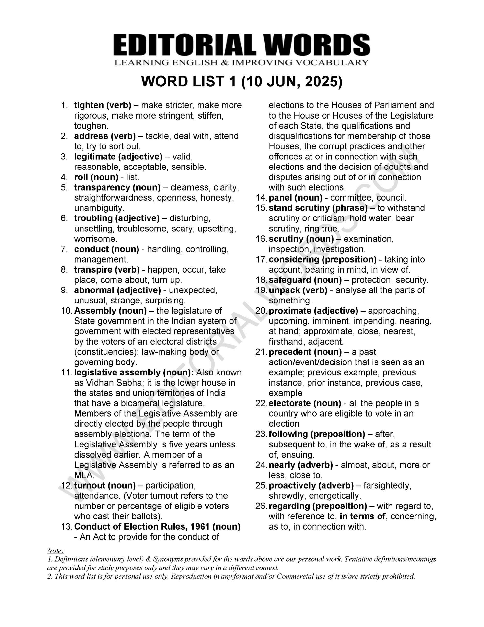 The Hindu Editorial (Tighten the process) – Jun 10, 2025 The Hindu Editorial (Tighten the process) – Jun 10, 2025