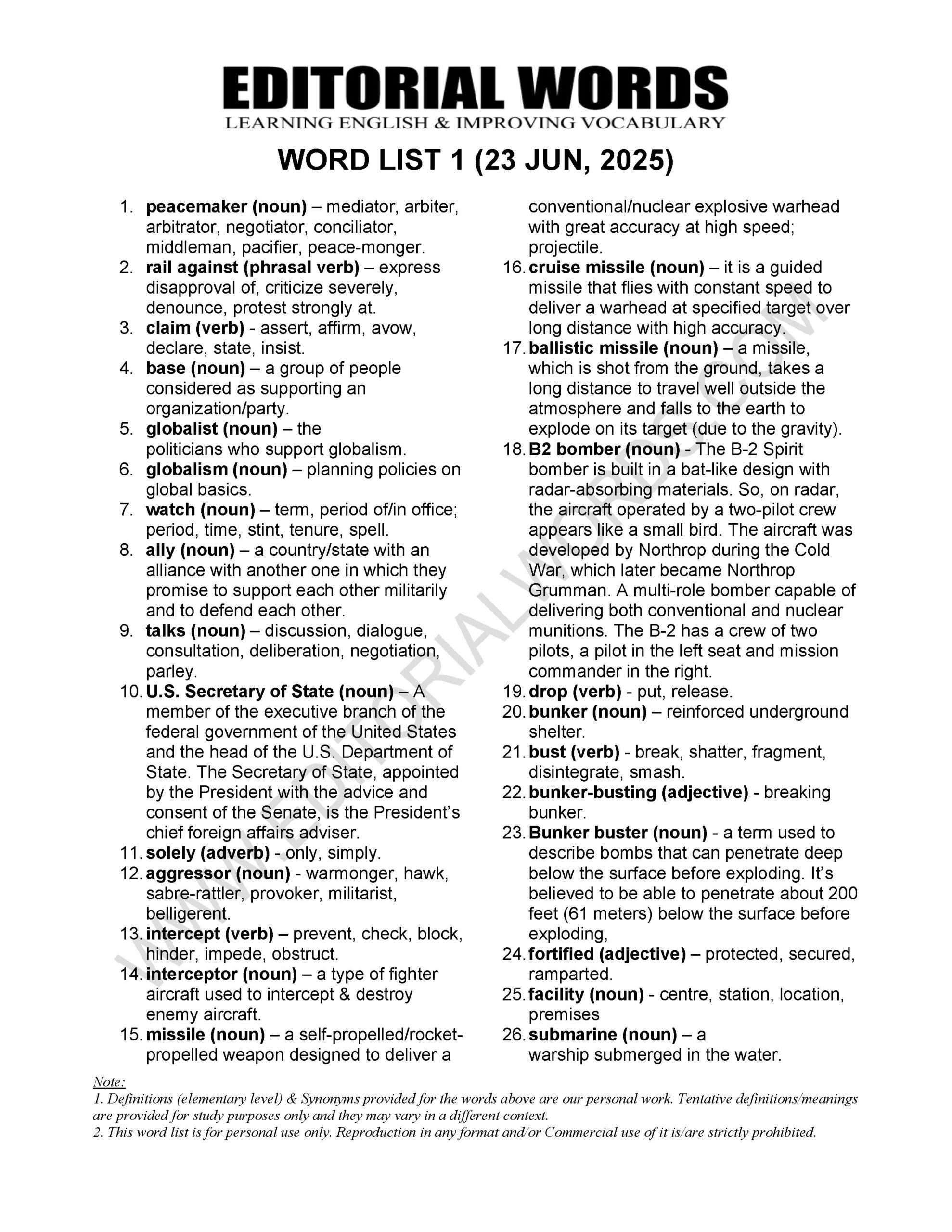 The Hindu Editorial (Man of war) – Jun 23, 2025