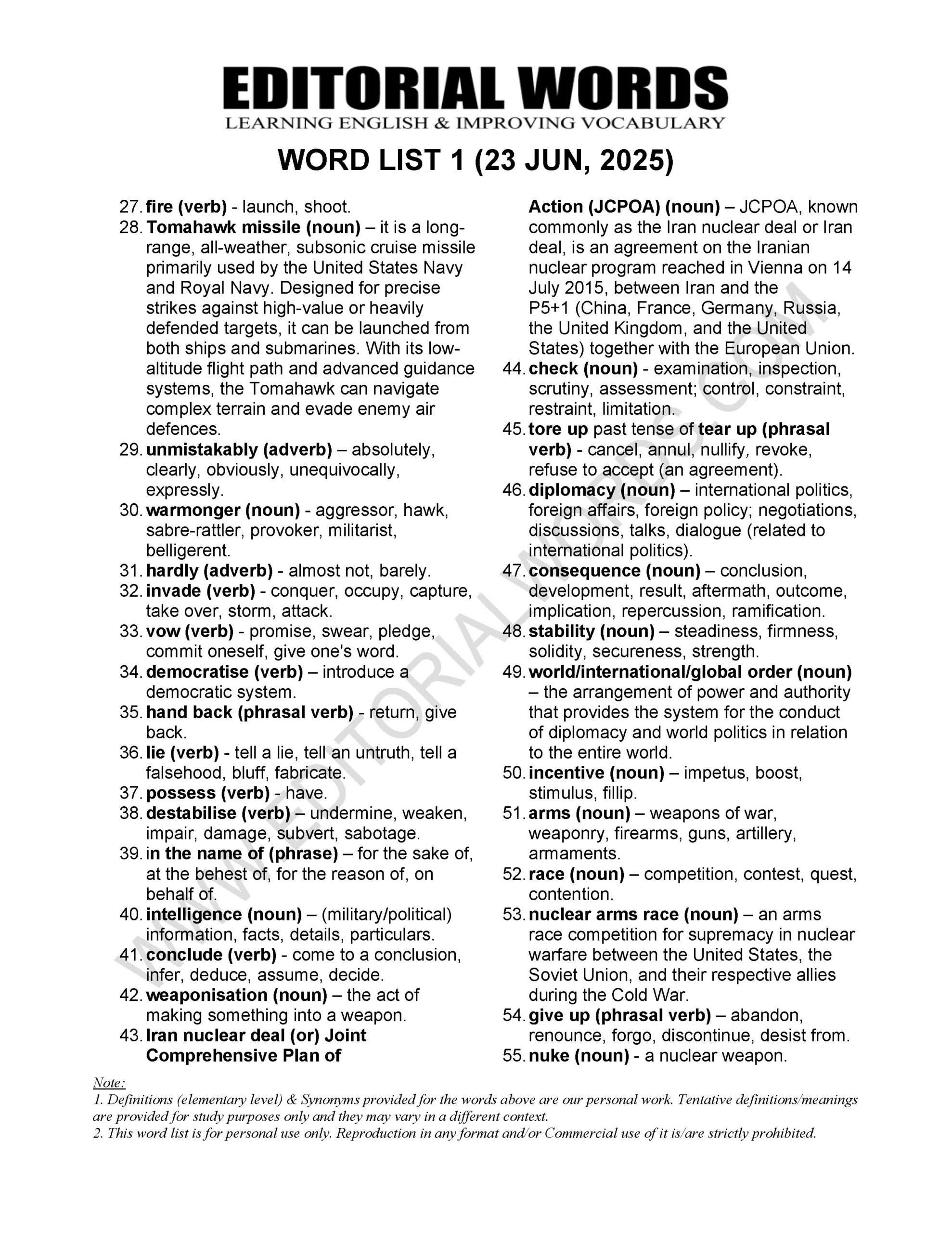 The Hindu Editorial (Man of war) – Jun 23, 2025