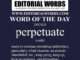 Word of the Day (perpetuate)-29JUN25