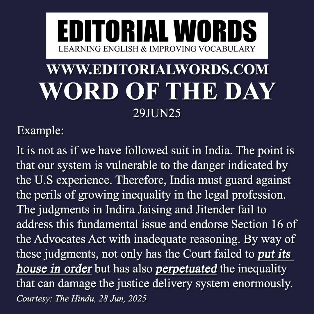 Word of the Day (perpetuate)-29JUN25