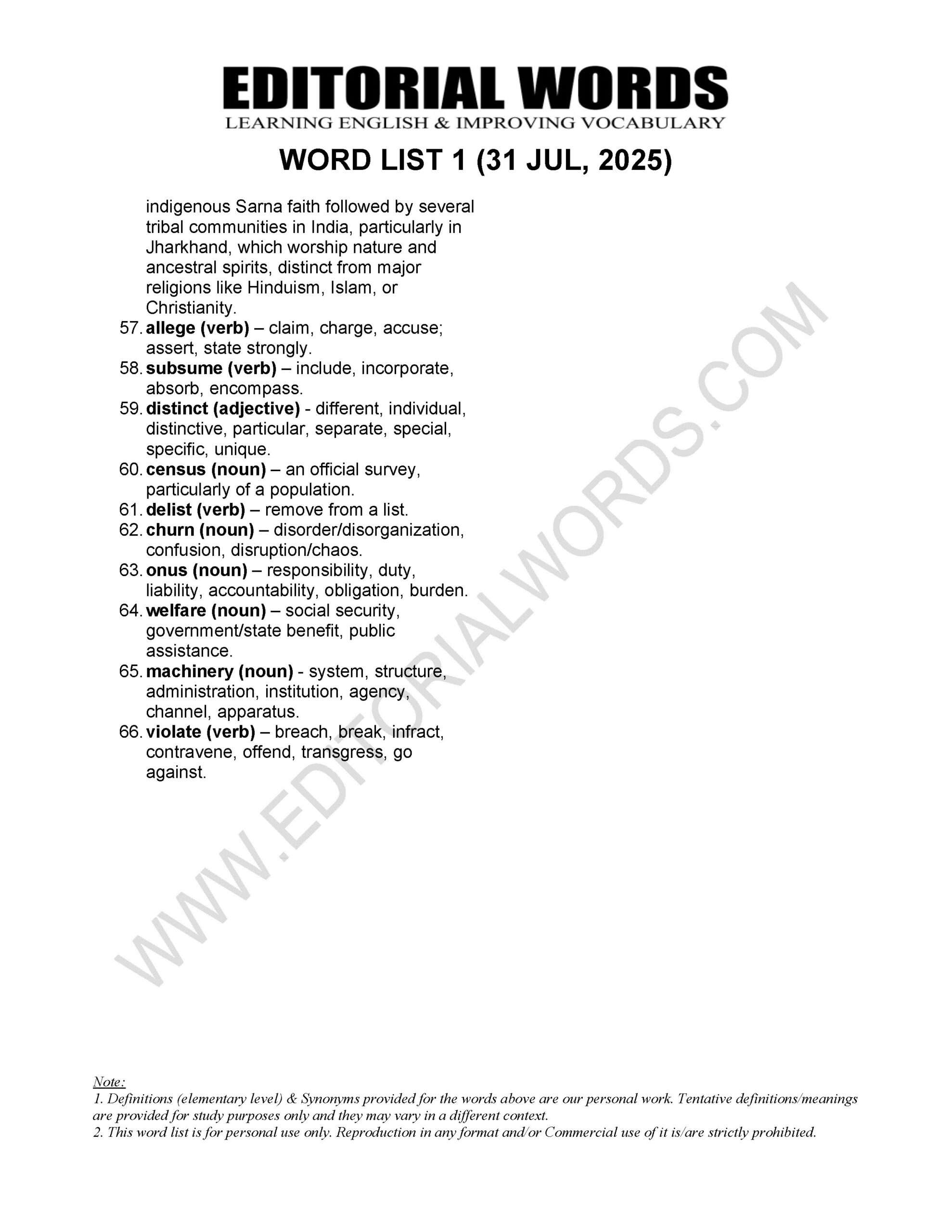 The Hindu Editorial (​Arrest and unrest) – Jul 31, 2025