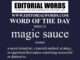 Word of the Day (magic sauce)-09JUL25