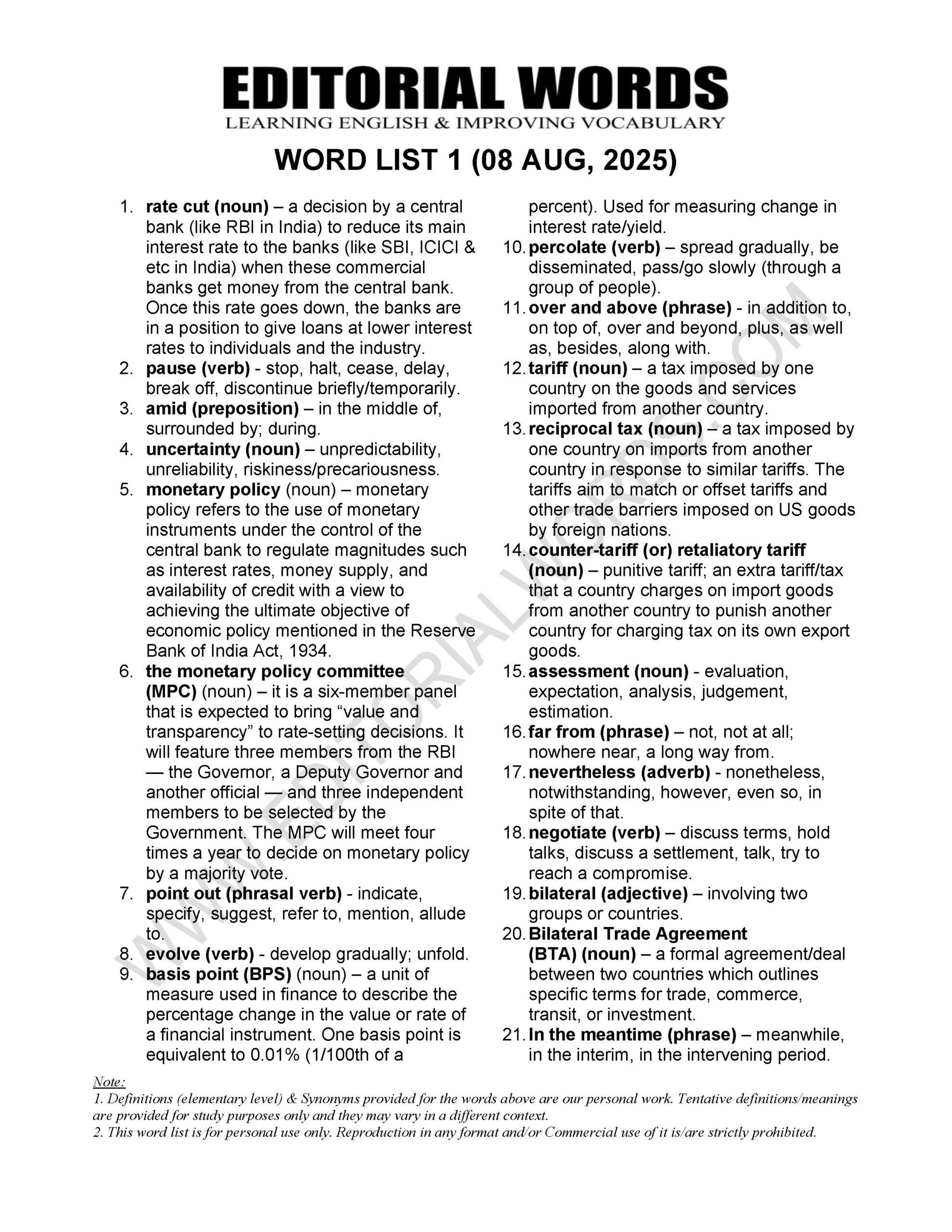 The Hindu Editorial (​​​​Time for action) – Aug 08, 2025