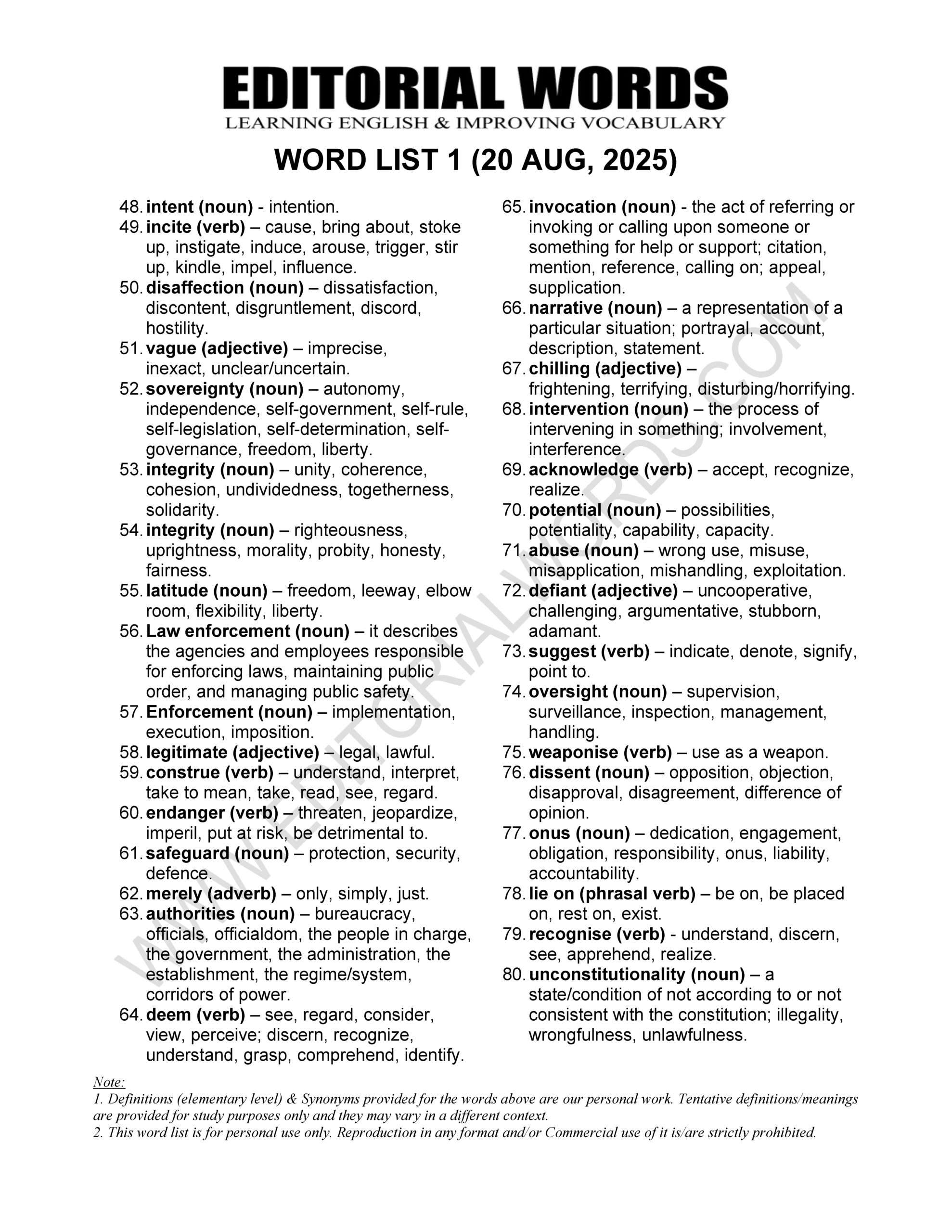 The Hindu Editorial (​​​​​​Sedition redux) – Aug 20, 2025