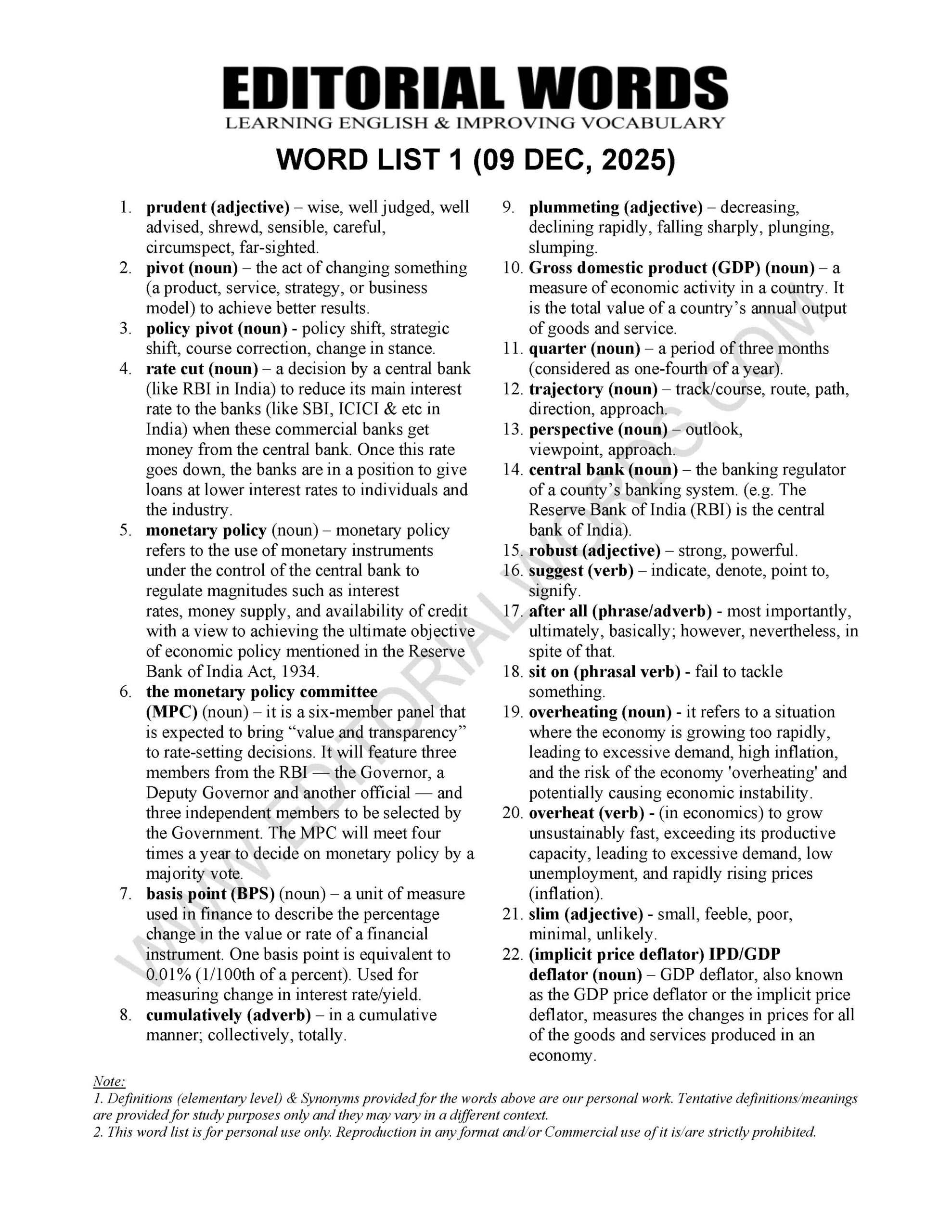 The Hindu Editorial (Prudent action) – Dec 09, 2025