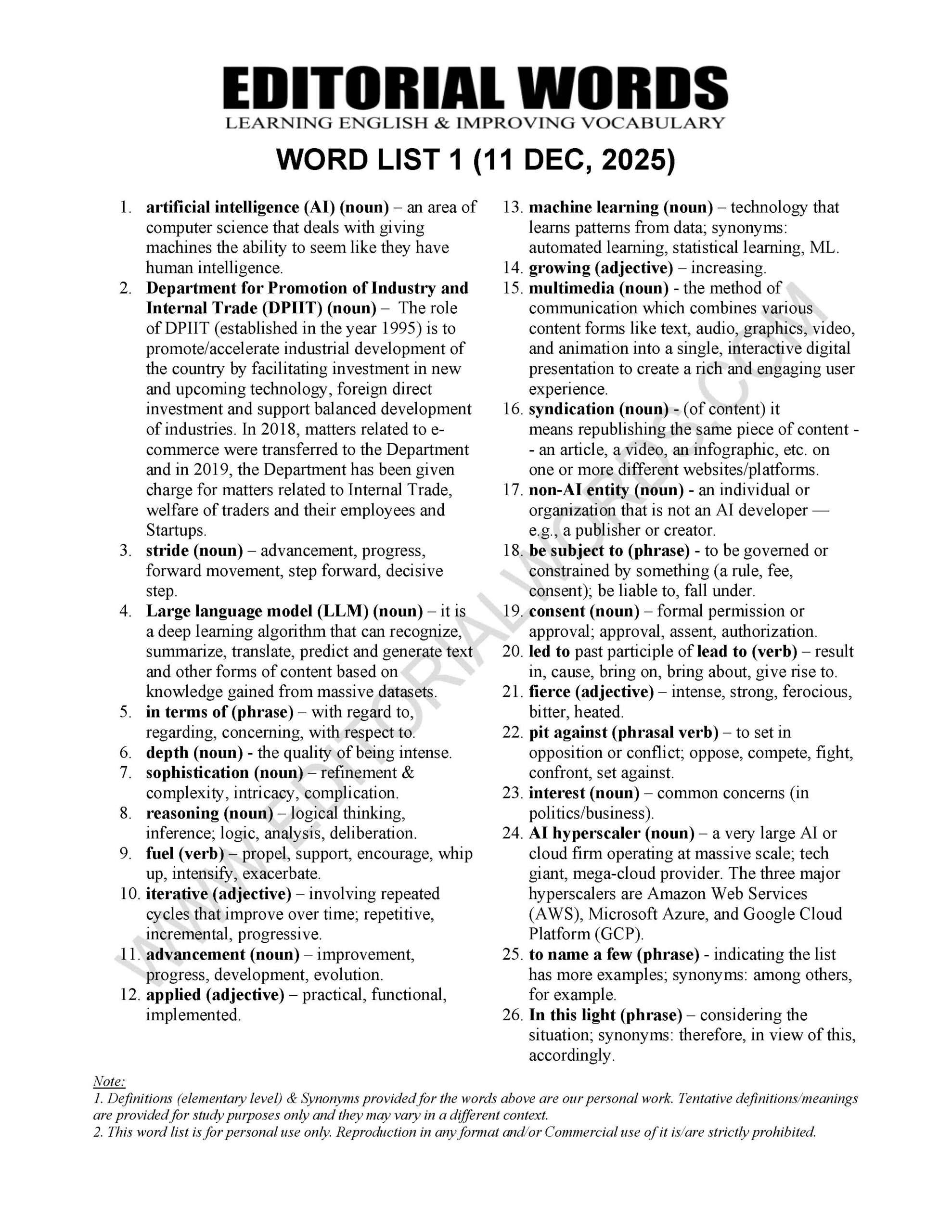 The Hindu Editorial (​AI must pay) – Dec 11, 2025