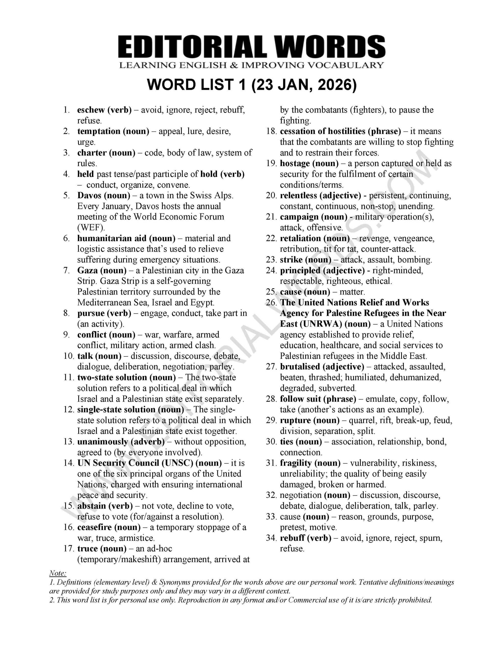 The Hindu Editorial (a piece of board) – Jan 23, 2026