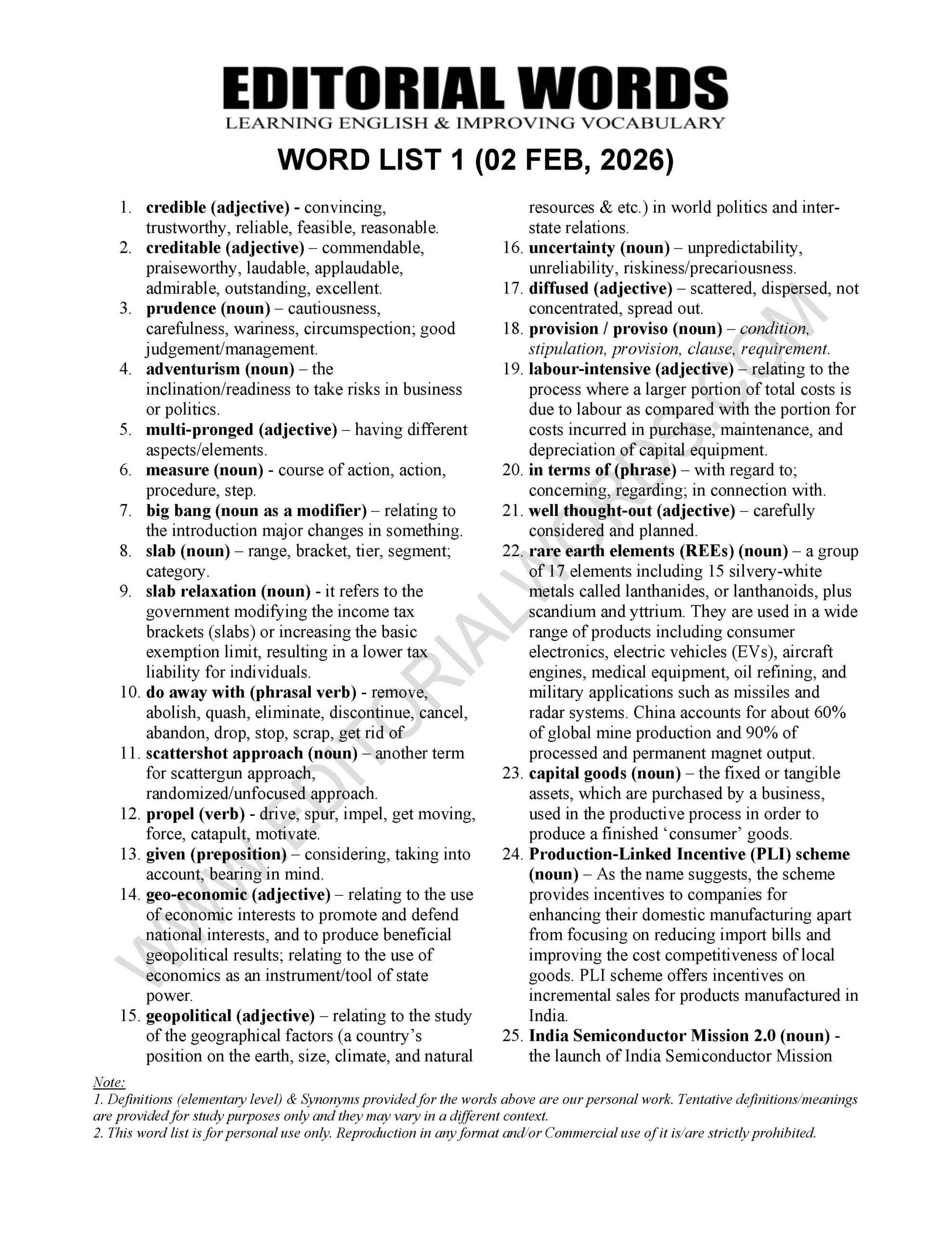 The Hindu Editorial (Credible and creditable) – Feb 02, 2026