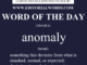 Word of the Day (anomaly)-24MAR26