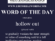 Word of the Day (hollow out)-19MAR26
