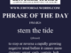 Phrase of the Day (stem this tide)-19MAR26