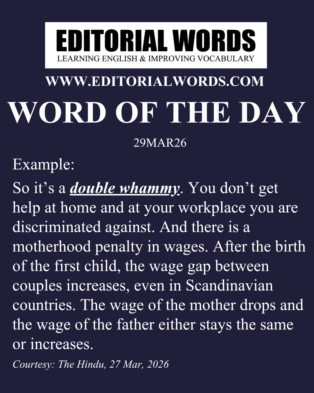 Word of the Day (double whammy)-29MAR26 Word of the Day (double whammy)-29MAR26
