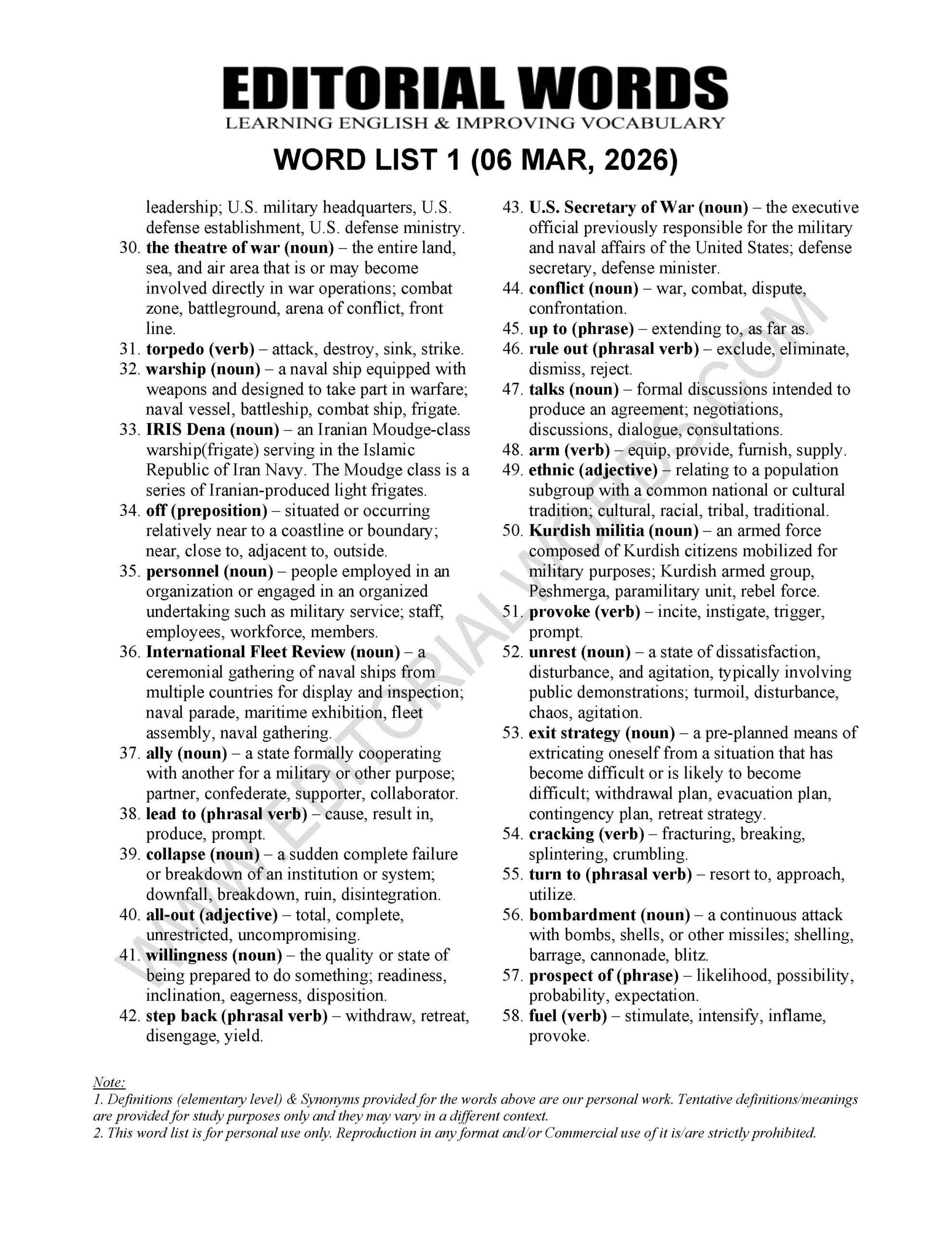 The Hindu Editorial (​​West Asia on fire) – Mar 06, 2026