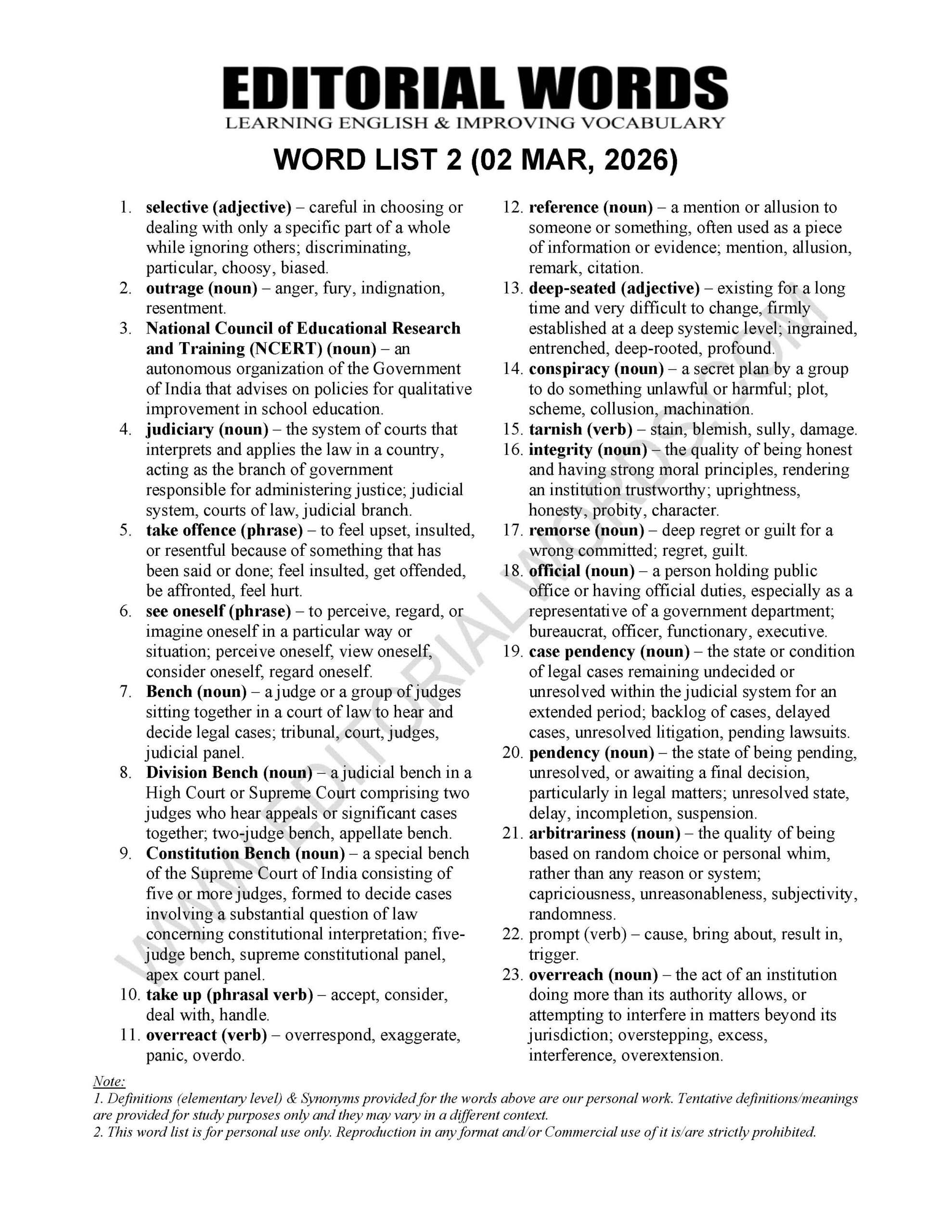 The Hindu Editorial (​Selective outrage) – Mar 02, 2026