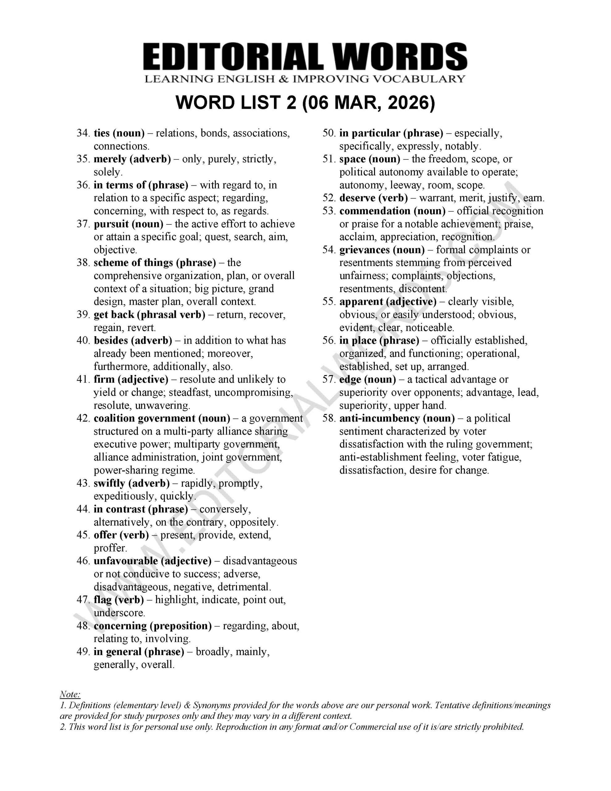 The Hindu Editorial (One for all) – Mar 06, 2026