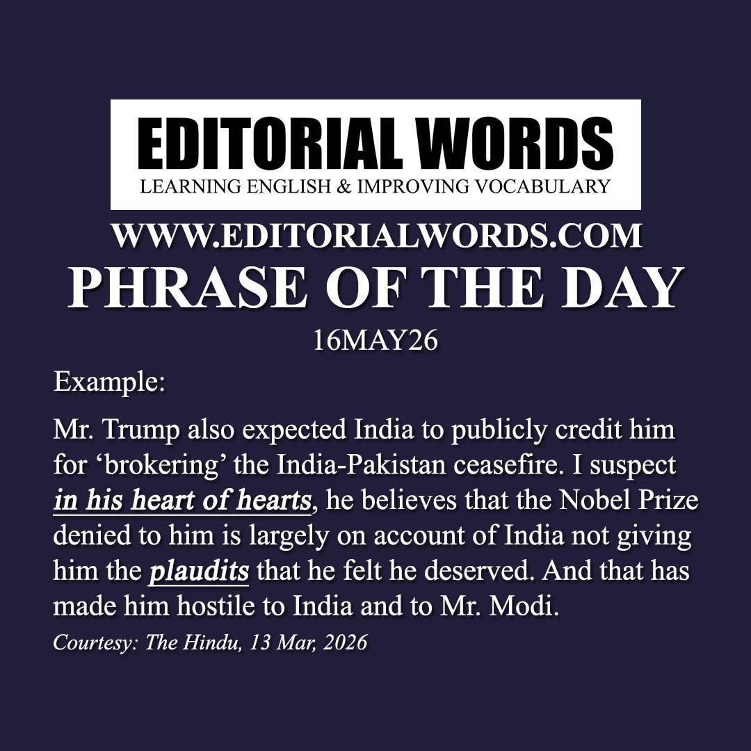 Phrase of the Day (in one's heart of hearts)-16MAR26