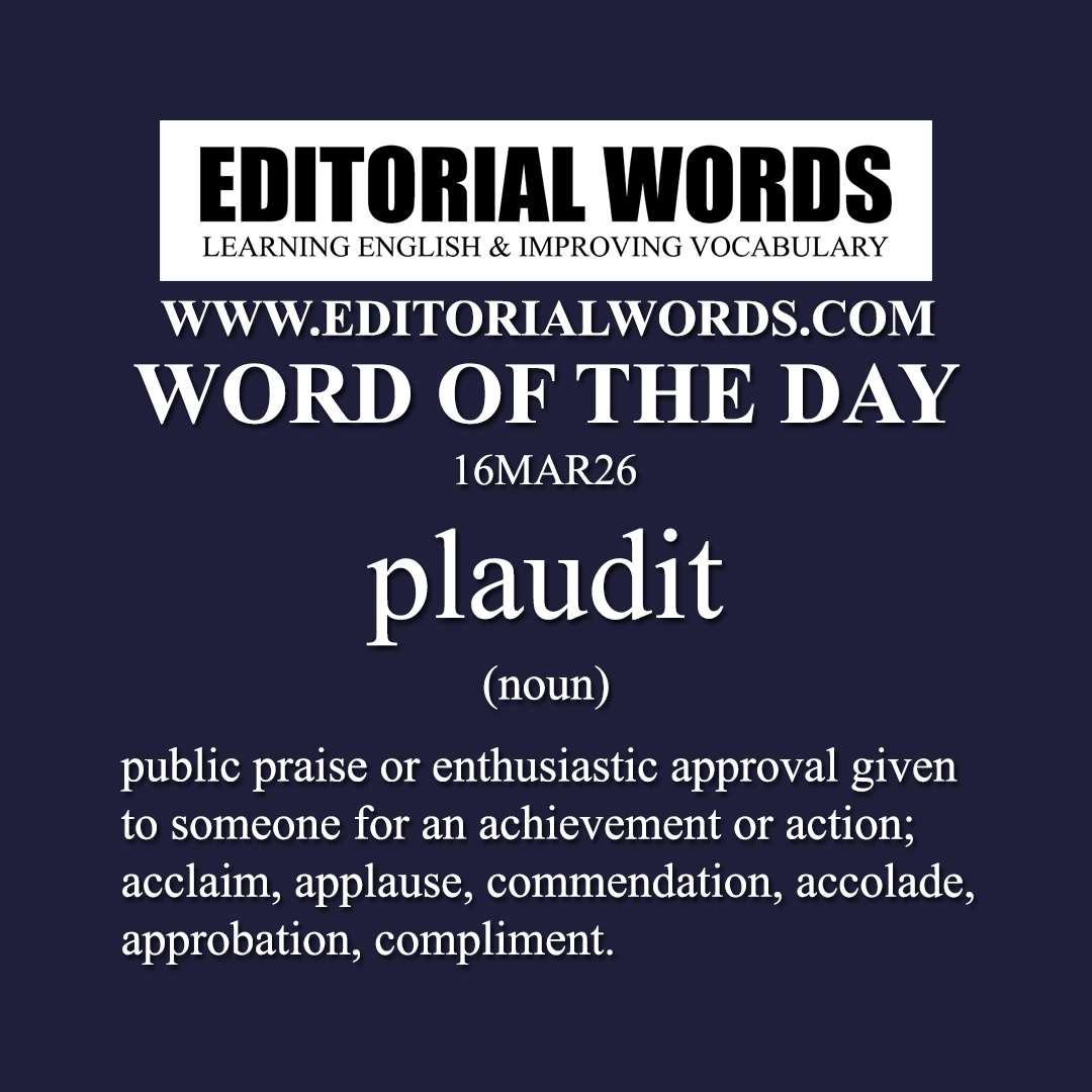 Word of the Day (plaudit)-16MAR26