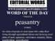Word of the Day (peasantry)-17MAR26