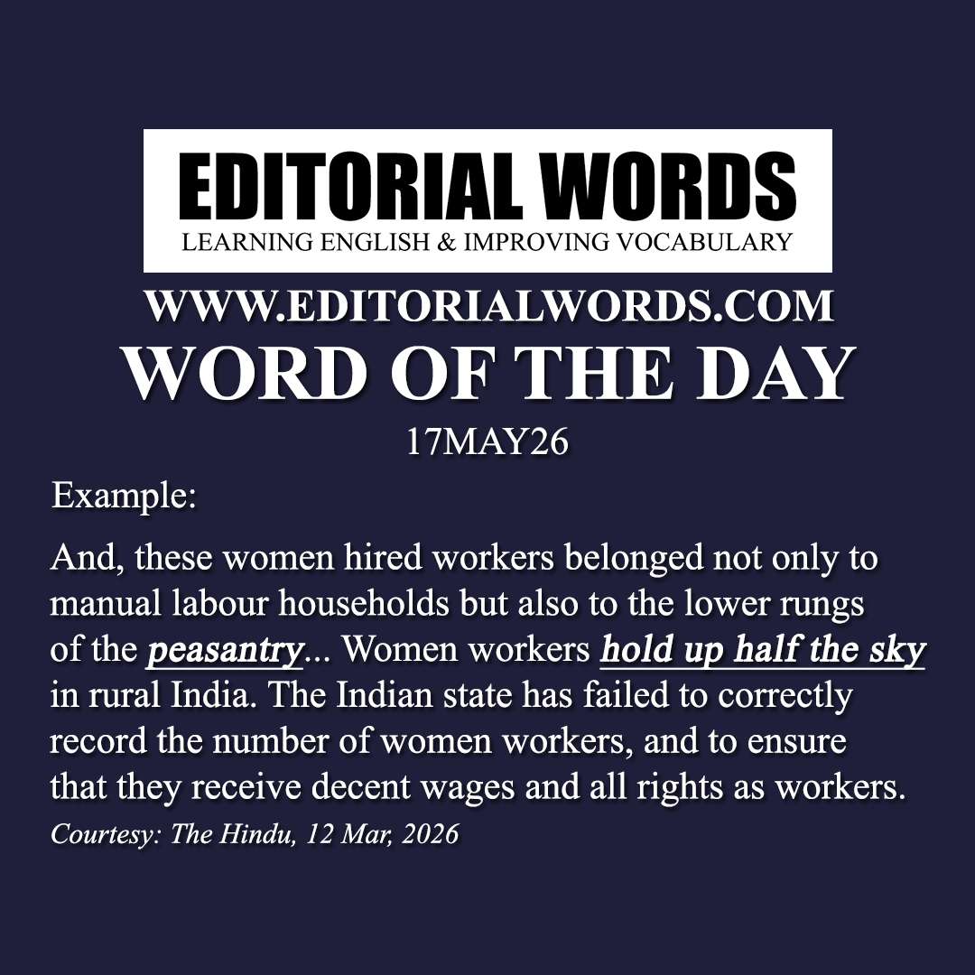 Word of the Day (peasantry)-17MAR26