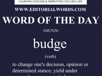 Word of the Day (budge)-10JUN26