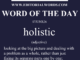 Word of the Day (holistic)-07JUN26