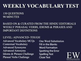 Weekly Vocabulary Test – 12JUL26-18JUL26