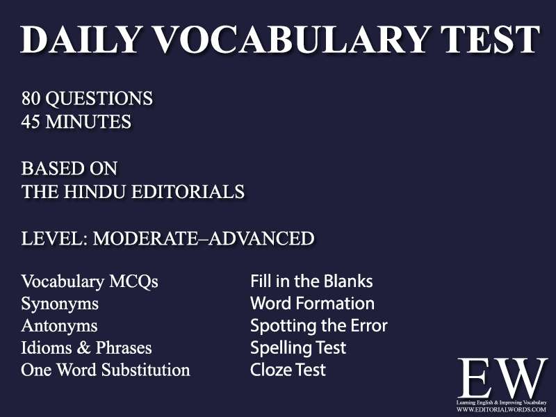 Daily Vocabulary Test – Jul 04, 2026
